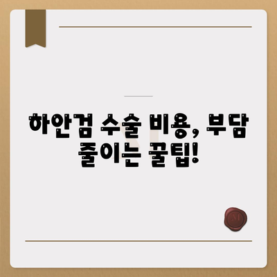 하안검수술 비용