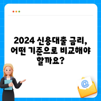 2024 신용대출 금리비교