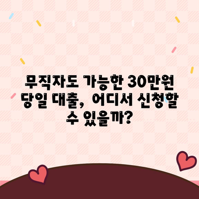 비대면 무직당일 30만원 대출