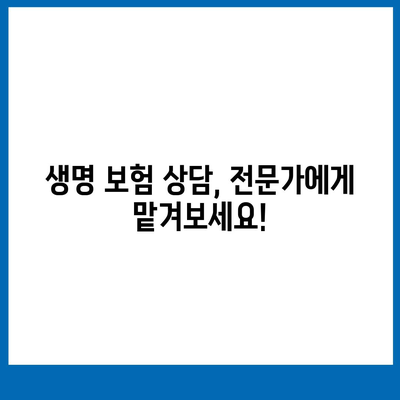 생명 보험 상담