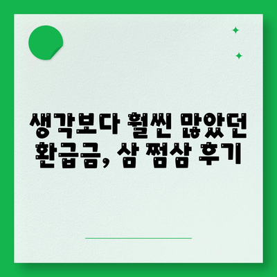 삼 쩜삼 환급 후기