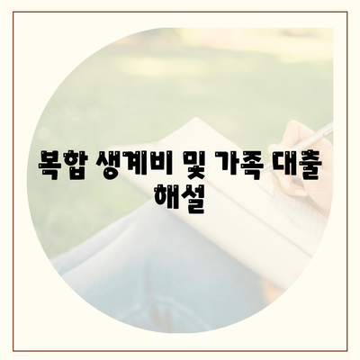 복합 생계비 및 가족 대출 해설