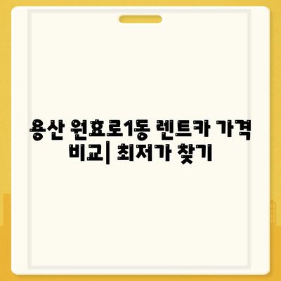 서울시 용산구 원효로제1동 렌트카 가격비교 | 리스 | 장기대여 | 1일비용 | 비용 | 소카 | 중고 | 신차 | 1박2일 2024후기