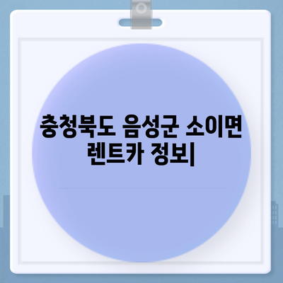 충청북도 음성군 소이면 렌트카 가격비교 | 리스 | 장기대여 | 1일비용 | 비용 | 소카 | 중고 | 신차 | 1박2일 2024후기