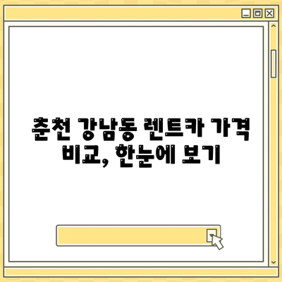 강원도 춘천시 강남동 렌트카 가격비교 | 리스 | 장기대여 | 1일비용 | 비용 | 소카 | 중고 | 신차 | 1박2일 2024후기