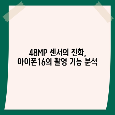 아이폰16 카메라 | 새로운 48MP 센서로 해상도 향상