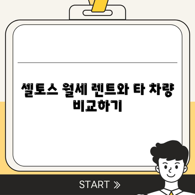 셀토스 월세 렌트 | 필수적인 선택