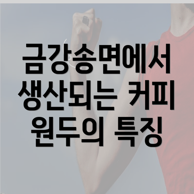 금강송면에서 생산되는 커피 원두의 특징