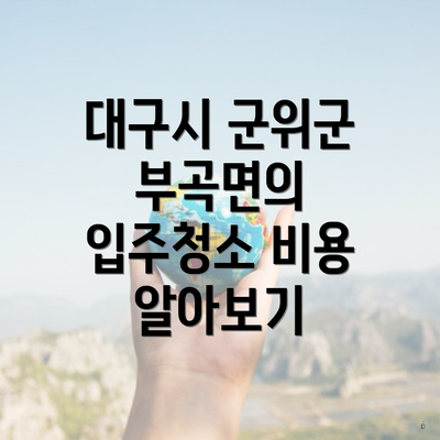 대구시 군위군 부곡면의 입주청소 비용 알아보기