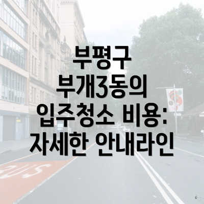 부평구 부개3동의 입주청소 비용: 자세한 안내라인