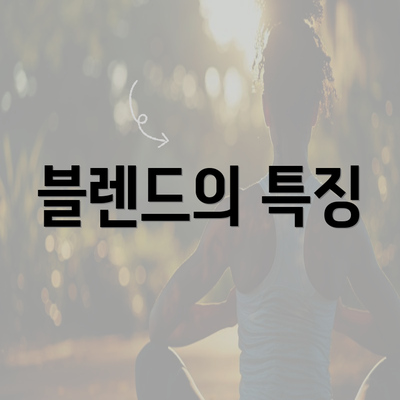 블렌드의 특징