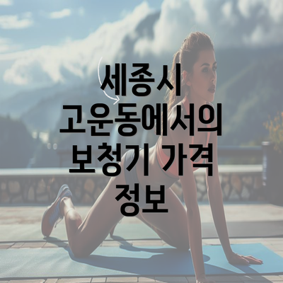 세종시 고운동에서의 보청기 가격 정보