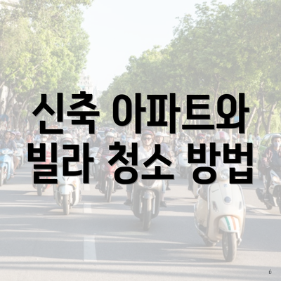 신축 아파트와 빌라 청소 방법