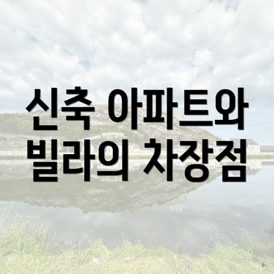 신축 아파트와 빌라의 차장점