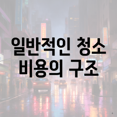 일반적인 청소 비용의 구조