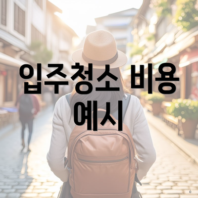 입주청소 비용 예시