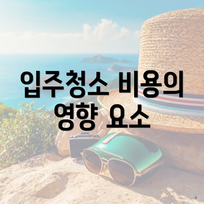 입주청소 비용의 영향 요소