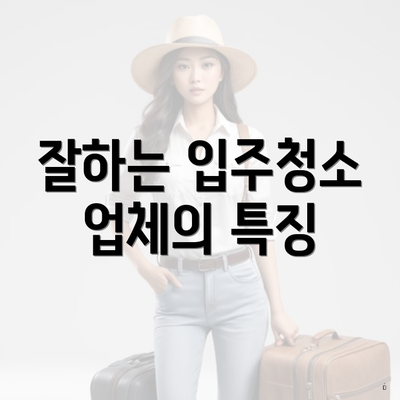 잘하는 입주청소 업체의 특징