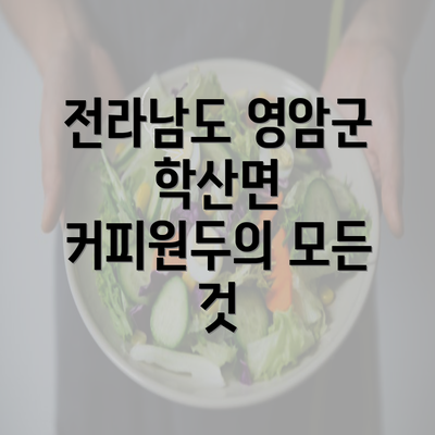 전라남도 영암군 학산면 커피원두의 모든 것