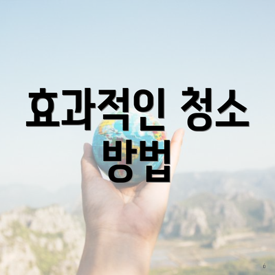 효과적인 청소 방법