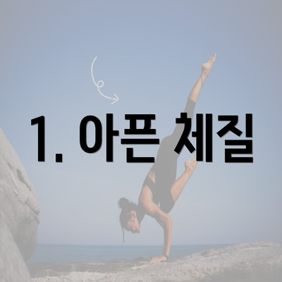 1. 아픈 체질