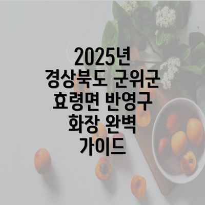 2025년 경상북도 군위군 효령면 반영구 화장 완벽 가이드