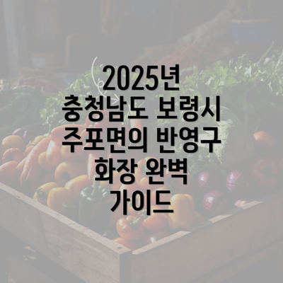 2025년 충청남도 보령시 주포면의 반영구 화장 완벽 가이드