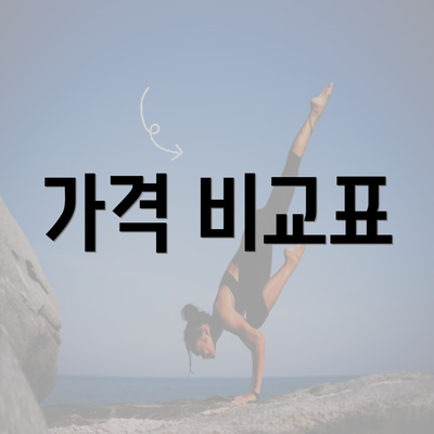 가격 비교표