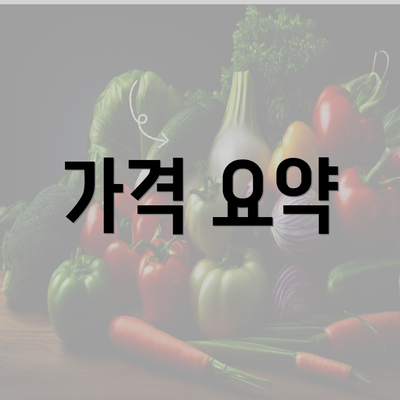 가격 요약