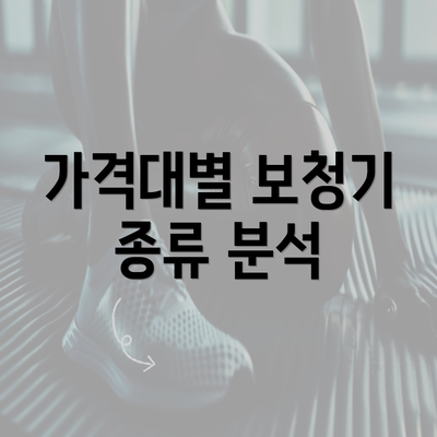 가격대별 보청기 종류 분석