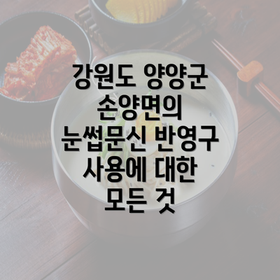 강원도 양양군 손양면의 눈썹문신 반영구 사용에 대한 모든 것