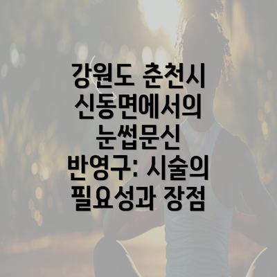 강원도 춘천시 신동면에서의 눈썹문신 반영구: 시술의 필요성과 장점