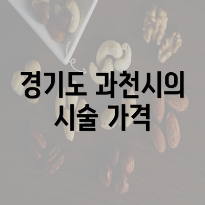 경기도 과천시의 시술 가격