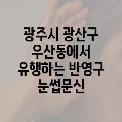 광주시 광산구 우산동에서 유행하는 반영구 눈썹문신