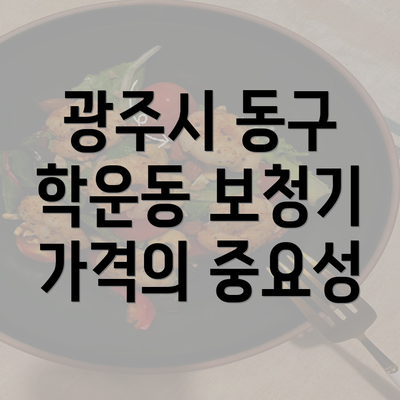 광주시 동구 학운동 보청기 가격의 중요성