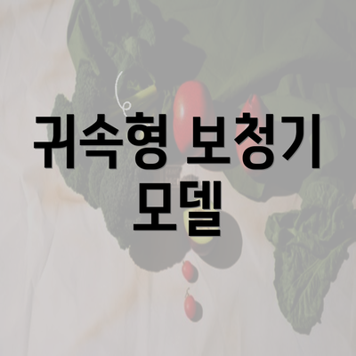 귀속형 보청기 모델