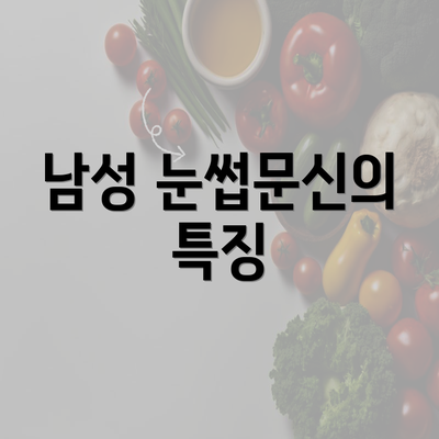 남성 눈썹문신의 특징