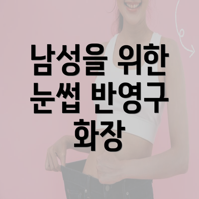 남성을 위한 눈썹 반영구 화장