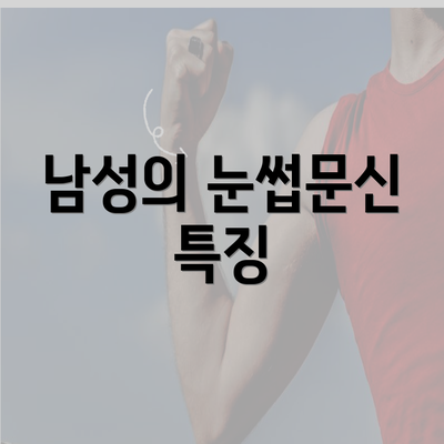 남성의 눈썹문신 특징