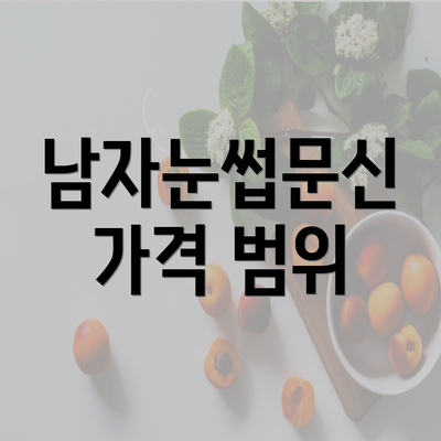 남자눈썹문신 가격 범위