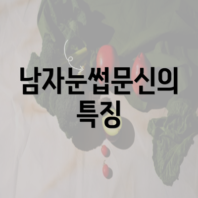 남자눈썹문신의 특징