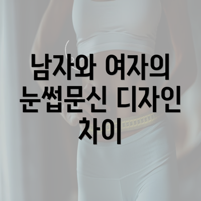 남자와 여자의 눈썹문신 디자인 차이