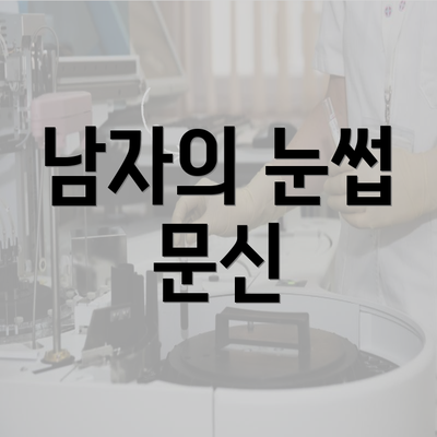 남자의 눈썹 문신