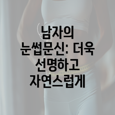 남자의 눈썹문신: 더욱 선명하고 자연스럽게