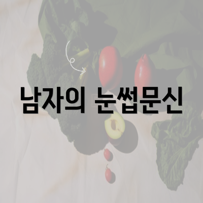 남자의 눈썹문신