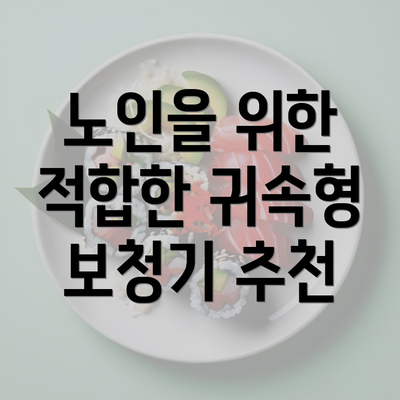 노인을 위한 적합한 귀속형 보청기 추천