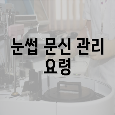 눈썹 문신 관리 요령