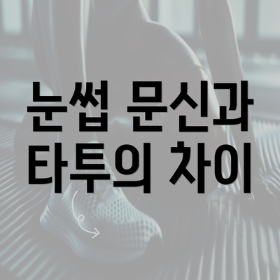 눈썹 문신과 타투의 차이