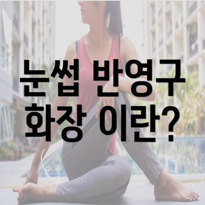 눈썹 반영구 화장 이란?