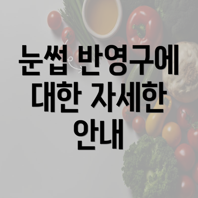 눈썹 반영구에 대한 자세한 안내